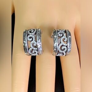 BRIGHTON Swarovski Crystal Hoop Earrings